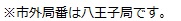 ※市外局番は八王子局です。